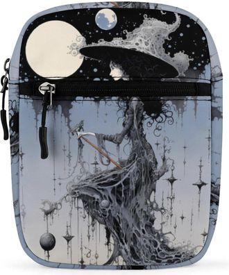 Generic Halloween Witch Crossbody Bag Adjustable Satchel Cute Shoulder Bag Lightweight Sling Bags