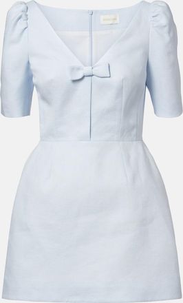 Shushu/Tong Bow-detail linen minidress