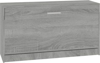 vidaXL Vidaxl - Shoe Bench Grey Sonoma 80x24x45 cm Engineered Wood