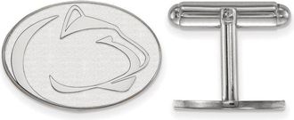 Diamond2Deal Sterling Silver Rhodium-plated Penn State University Lion Cuff Links