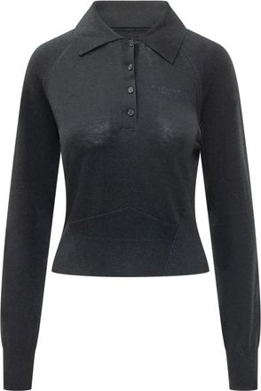 Givenchy Lange Mouwen Polo - Dames - Polos - Blauw - S - Tops