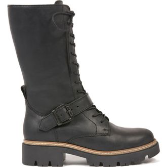 Celtic & Co. Strap Detail Mid Calf Boot in Black at Nordstrom, Size 10