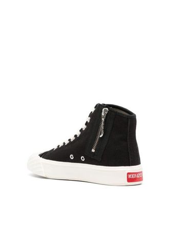 Kenzo Womens Kenzoschool Boke Flower Hi-Top Sneakers Black Shoes >