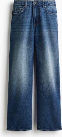 H&M Wide Regular Jeans in Denim Blue at Nordstrom, Size 12