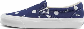 Vans OG Classic Slip-on LX Low Top Casual Skateboarding Shoes Unisex White Blue VN0A45JK84A
