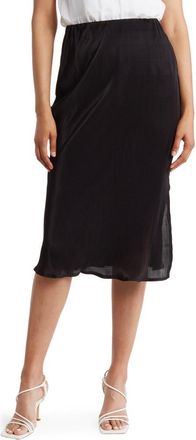 Renee C Plissé Pull-On Skirt in Black at Nordstrom Rack, Size X-Large