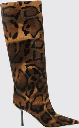 Le Silla Stivale al ginocchio Bella in cavallino animalier con tacco a spillo