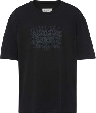 Maison Margiela Black Graphic Crew Neck T-Shirt