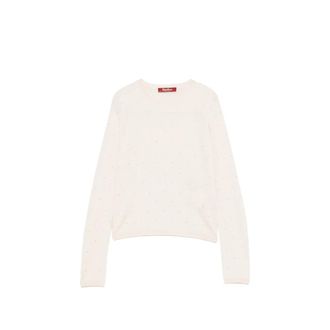 Max Mara Mstcelebre Crystal-embellished Polka-dot T-shirt