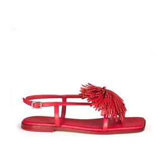 Vic Mati&eacute; Flat Sandals, female, Red, Size: 10 US Square Open Sandal