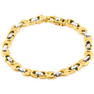 Pompeii3 Mens Designer Link 14k Gold (32gram) or Platinum (51gram) 6.5mm Bracelet 8.5