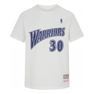 Mitchell & Ness x NBA Golden State Warriors Name Number T-shirt Stephen Curry 30 MNJYSST230133-WHITE