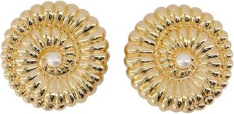 Self Portrait Pearl Shell Earrings - female - Self Portrait - Earrings - Yellow - ONE SIZE - Accessories