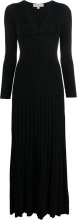 Michael Kors Maxi Jurk met V-hals - Dames - Maxi kleedjes - Zwart - 2XS - Kleedjes