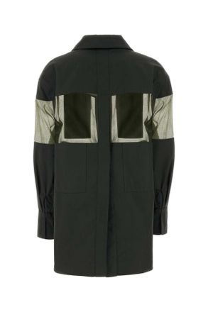 Fendi Womens Blouson Jacket Olive Exterior Cotton Nylon