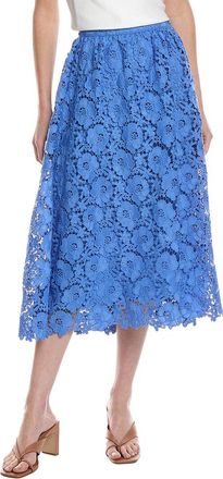 CeCe by Cynthia Steffe Lace A-Line Midi Skirt