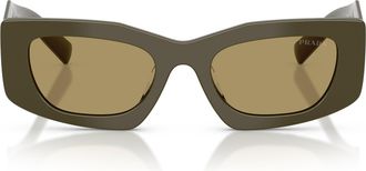 Prada 0pr D03sd Rectangular Olive Sunglasses
