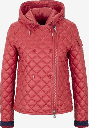 Moncler Leiche kurze Daunenjacke mit Strick-Details Corbelin