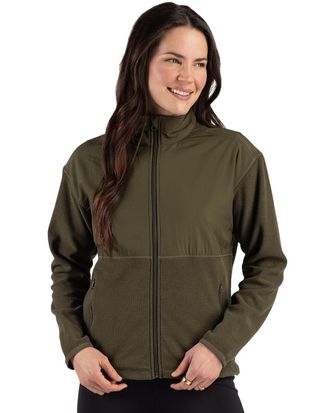 Cutter & Buck Hunts Point Recycled Fleece Womens Hybrid Full Zip Jacket