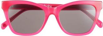 Eyebobs Kitten Around 50mm Polarized Cat Eye Sunglasses in Hot Pink/Polarized Grey at Nordstrom
