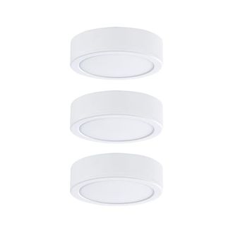 Paulmann Set de 3 focos led redondos en pl&aacute;stico blanco di&aacute;m: 6,5cm