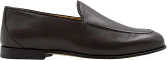 Kiton Loafer Kalfsleer - Heren - Loafers - Bruin - 41 1/2 EU - Leer - Schoenen