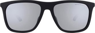 Emporio Armani Grey Mirror Square Mens Sunglasses EA4237F 50016G 57