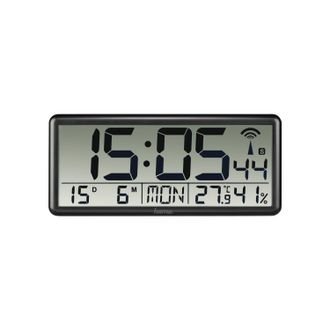 Hama Jumbo Reloj De Pared Digital Rect&aacute;ngulo Negro
