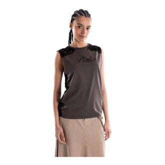 Pinko Pinko, Tops, Dames, Bruin, XS, Katoen, Dawn Tank