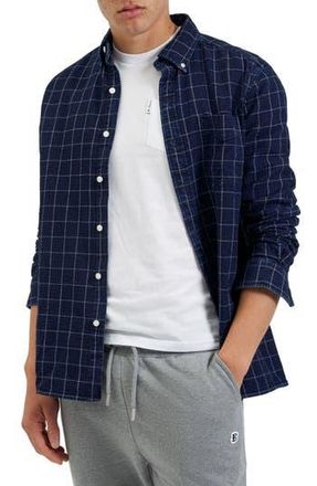 Ben Sherman Dalston Blues Slim Fit Check Button-Down Shirt in Indigo at Nordstrom Rack, Size X-Large