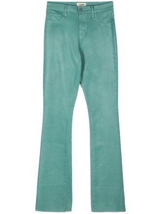 L'agence Jeans svasati a vita alta - Verde