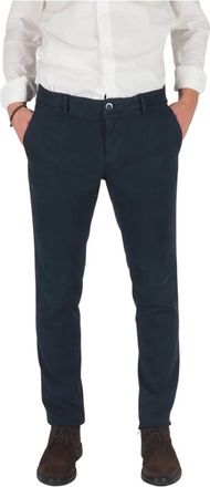 Mason's Blauwe stretch herenbroek - chino stijl - Heren - Chinos - Blauw - XL - Katoen - Broeken