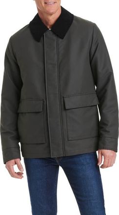 Vince Camuto Waxed Barn Jacket in Dark Olive at Nordstrom, Size Xx-Large