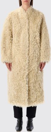 Stand Studio Fur Coat STAND STUDIO Woman color White