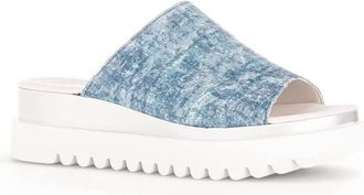 Gabor Womens Emily Rose Denim Platform In Blue