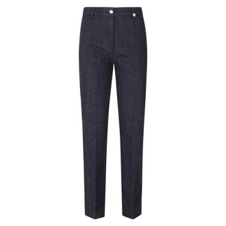 Myths Pantalone Lungo - Dames - Broeken - Blauw - Maat: M Katoen