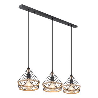 Globo Lighting L&aacute;mpara Colgante - Ulleu - Negro - Metal - Gran L&aacute;mpara - Globo