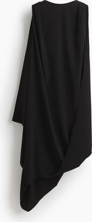 H&M Drapiertes Midikleid - Schwarz