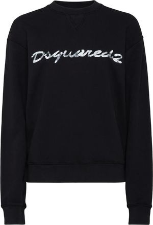 Dsquared2 Felpa con stampa - Nero