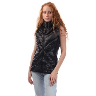 DKNY Dames/Dames Puffer Gilet met Capuchon (Zwart)