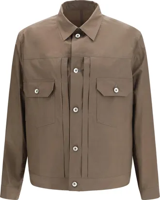 sacai Mens Cotton Typewriter Jacket Taupe