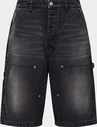 Ksubi Mens Operator Denim Carpenter Shorts