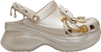 Crocs Womens Bedazzled Platform Shuv Clogs in Quartz - Pink - Size UK 5