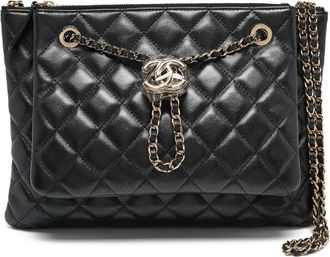 Chanel Borsa a spalla in pelle trapuntata - Nero