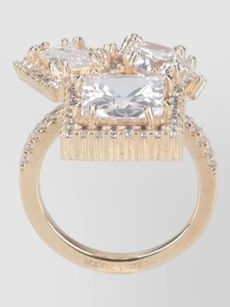 Maison Margiela statement ring gold band multiple gemstones design