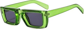 Generic Mens Small Frame Outdoor Sunglasses Womens Sports Driving Decorative Sun Glasses(Green)