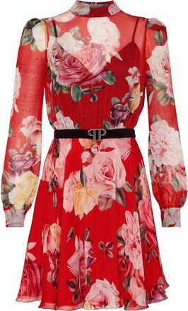Philipp Plein Short Dress Fyrial Flowers