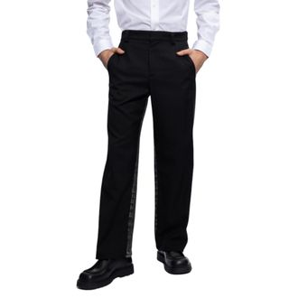 Diesel P-Wire-A Mens Paneled Denim Trouser - Black/Dark Grey - Size 36W/36L