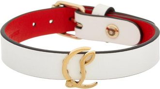 Christian Louboutin Logo Leather Bracelet