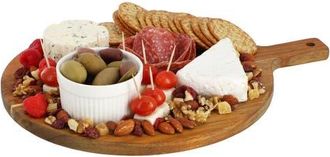 MegaChef 12 Inch Acacia Wood Round Serving Board with Handle at Nordstrom